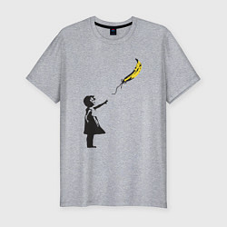 Футболка slim-fit Девочка и банан, цвет: меланж