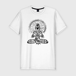 Футболка slim-fit Namaste girl, цвет: белый