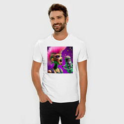 Футболка slim-fit Barbie and punks not dead motto, цвет: белый — фото 2