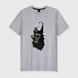 Футболка slim-fit Оборотень рык, цвет: меланж