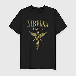 Футболка slim-fit Nirvana live 93, цвет: черный