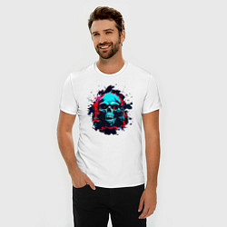 Футболка slim-fit Инфернальный череп, цвет: белый — фото 2