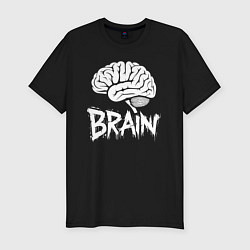 Футболка slim-fit Brain, цвет: черный