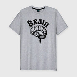 Футболка slim-fit Мозговой центр, цвет: меланж