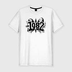 Футболка slim-fit Динамичный 1982, цвет: белый