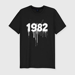 Футболка slim-fit Капающий 1982, цвет: черный
