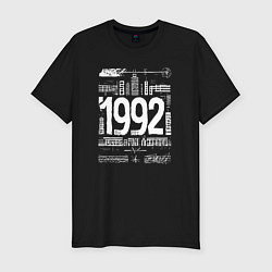 Футболка slim-fit Город 1992, цвет: черный
