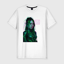 Футболка slim-fit Билли Айлиш Сyberpunk, цвет: белый