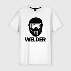 Футболка slim-fit Маска сварщика, цвет: белый