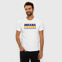 Футболка slim-fit Indiana Pacers, цвет: белый — фото 2