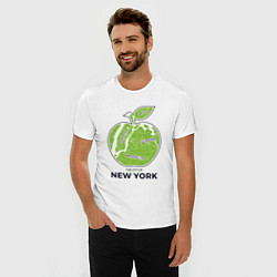 Футболка slim-fit Сity of New York, цвет: белый — фото 2