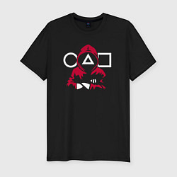 Футболка slim-fit Страж - Игра в кальмара, цвет: черный