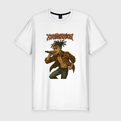 Футболка slim-fit XXXTentacion в аниме стиле, цвет: белый