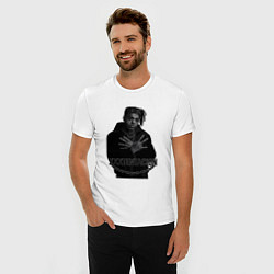 Футболка slim-fit XXXTentacion в черно-белом стиле, цвет: белый — фото 2