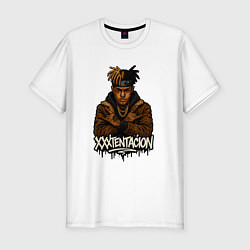 Футболка slim-fit XXXTentacion скрещенные руки, цвет: белый