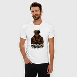 Футболка slim-fit XXXTentacion скрещенные руки, цвет: белый — фото 2