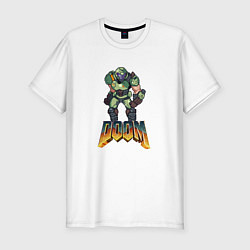 Футболка slim-fit Doom солдат марса, цвет: белый