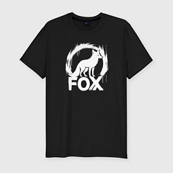 Футболка slim-fit Лисий вихрь, цвет: черный