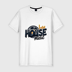 Футболка slim-fit House Music, цвет: белый