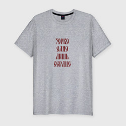 Футболка slim-fit Зорко одно лишь сердце, цвет: меланж