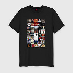 Футболка slim-fit Eminem - обложки, цвет: черный