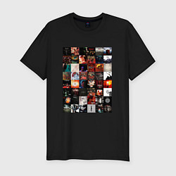 Футболка slim-fit Slipknot - обложки, цвет: черный