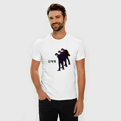 Футболка slim-fit Тэхен BTS, цвет: белый — фото 2