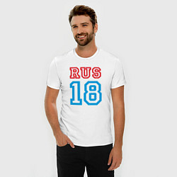 Футболка slim-fit Russia 18, цвет: белый — фото 2
