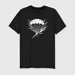 Футболка slim-fit Парашют и молнии, цвет: черный