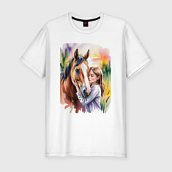 Футболка slim-fit Доверие, цвет: белый