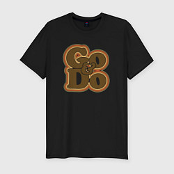 Футболка slim-fit Идти и делать, цвет: черный
