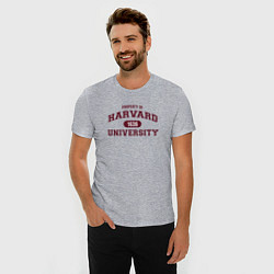 Футболка slim-fit Harvard, цвет: меланж — фото 2