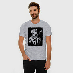 Футболка slim-fit Есенин в стиле стрит-арт, цвет: меланж — фото 2