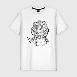 Футболка slim-fit Лампозавр Джека, цвет: белый