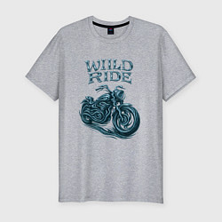 Футболка slim-fit Wild ride, цвет: меланж