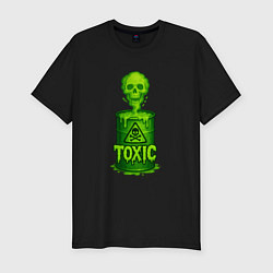 Футболка slim-fit Toxic зеленая кислота, цвет: черный