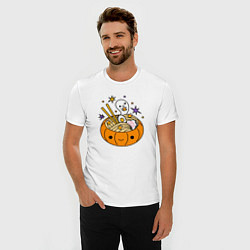 Футболка slim-fit Halloween ramen, цвет: белый — фото 2