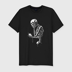 Футболка slim-fit Рок до костей, цвет: черный