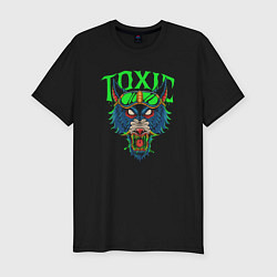 Футболка slim-fit Toxic wolf, цвет: черный