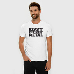 Футболка slim-fit Music heavy metal, цвет: белый — фото 2