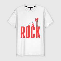 Мужская slim-футболка Rock Flame