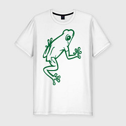 Мужская slim-футболка Лягушка
