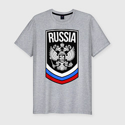 Футболка slim-fit Russia, цвет: меланж