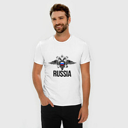 Футболка slim-fit Russia, цвет: белый — фото 2
