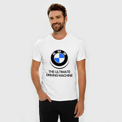 Футболка slim-fit BMW Driving Machine, цвет: белый — фото 2