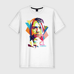 Футболка slim-fit Kurt Cobain: Colors, цвет: белый