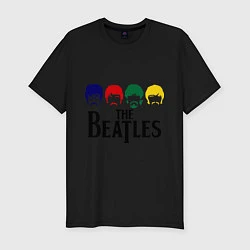 Футболка slim-fit The Beatles Heads, цвет: черный