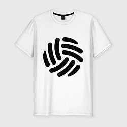 Мужская slim-футболка Волейбольный мячик