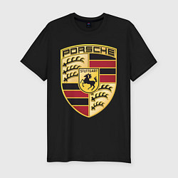 Футболка slim-fit Porsche, цвет: черный