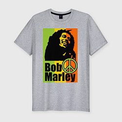 Футболка slim-fit Bob Marley: Jamaica, цвет: меланж